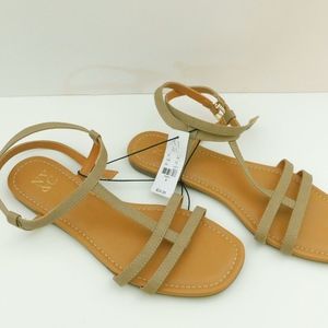 New York & Company T-Strap Flat Sandal, NWT